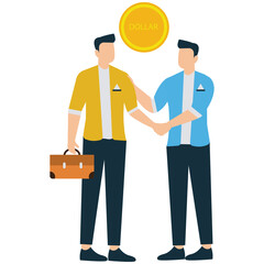 Obraz premium Dollar Dealings and Financial Entanglements