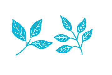 植物の手書き北欧風シンプルベクターイラスト