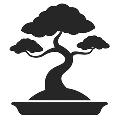 Elegant Bonsai Tree Silhouette A Symbol of Patience and Serenity