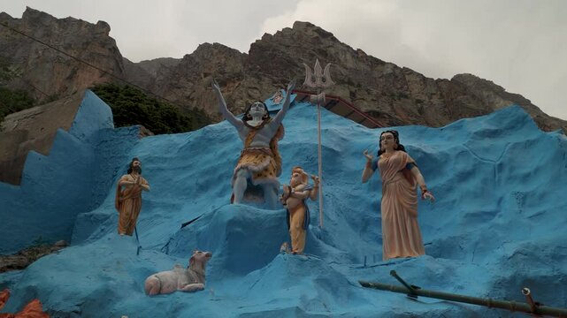 Lord Shiva & Family Idols at Gangotri Dham &ndash; Sacred Hindu Pilgrimage