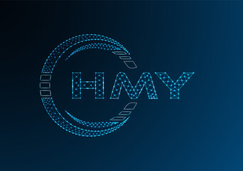 HMY low poly letter logo vector design. HMY lower poly logo design.