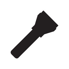 Powerful LED Flashlight Icon Bright Illumination in the Dark