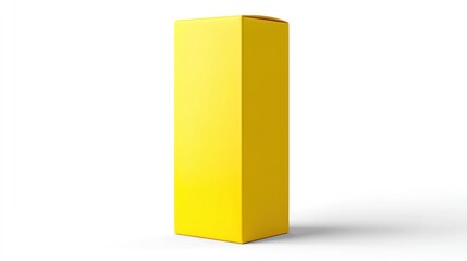 Bright yellow cardboard box