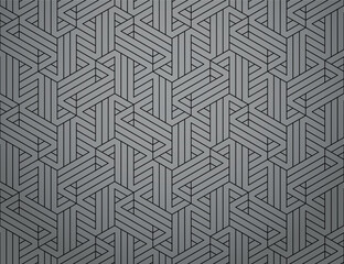 Abstract geometric pattern with stripes, lines. Seamless vector background. Gray and black ornament. Simple lattice graphic design