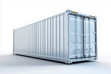 Shipping container on a plain background