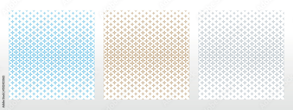 Aufkleber Set of abstract geometric patterns. Seamless vector backgrounds. Colored ornaments Graphic modern patterns Simple lattice graphic design