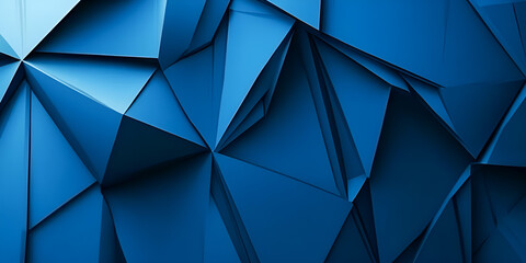 Obraz premium Abstract blue polygonal background with geometric triangles and modern design element suitable for digital presentations or web design