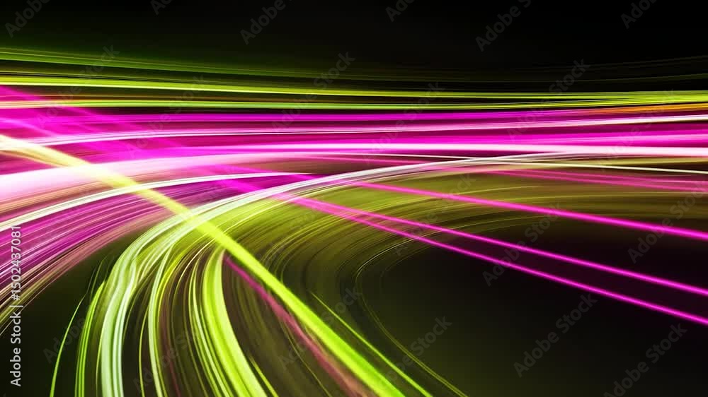 Aufkleber abstract dynamic lines of vibrant color
