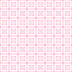 Cute seamless patterns in pastel colors for fabric patterns, book covers and backgrounds.
