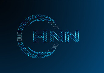 Naklejka premium HNN low poly letter logo vector design. HNN lower poly logo design.