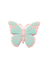Pastel pink and teal butterfly