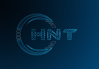 HNT low poly letter logo vector design. HNT lower poly logo design.