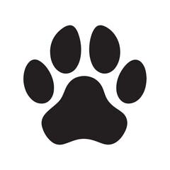 Paw Print Vector Illustration of a Classic Animal Footprint