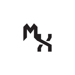 logo alphabet esport gaming  design modern futuristic MX Initial monogram sport Alphabet