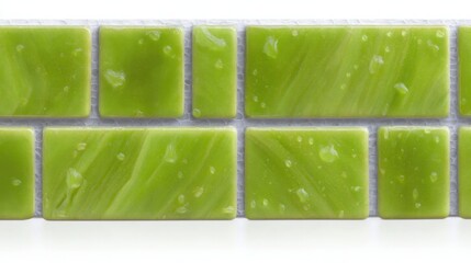 Green Mosaic exterior tile detailed view. Generative AI