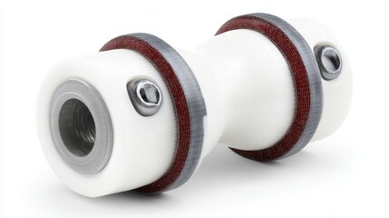 Plastic joint isolated on white background. Generative AI