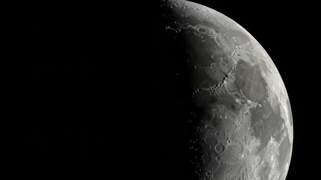 Crescent moon night sky