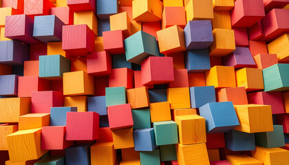 Bold, vibrant 3D cubes in stunning colors—perfect for backgrounds, tech visuals, branding, and creative projects that demand dynamic energy and geometric depth