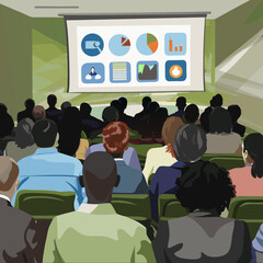 group of people in a conference room