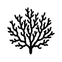 Obraz premium coral silhouette vector