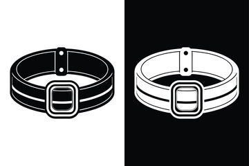 Gait Belt Editable Stroke Icon. Minimalist Silhouette Vector Illustration