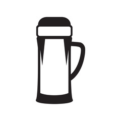 Minimal vector illustration of a thermos silhouette