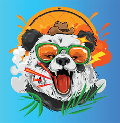 Cool Panda with Sunglasses