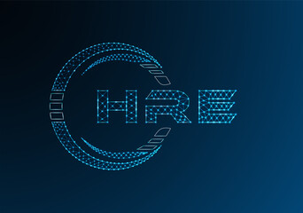 HRE low poly letter logo vector design. HRE lower poly logo design.