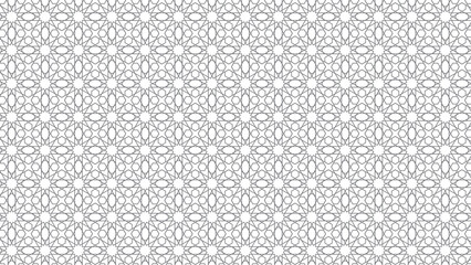 Islamic pattern - geometric pattern featuring repeating stars and polygons in light gray