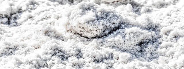 A close-up of a white, fluffy, powdery substance with a subtle grey tint