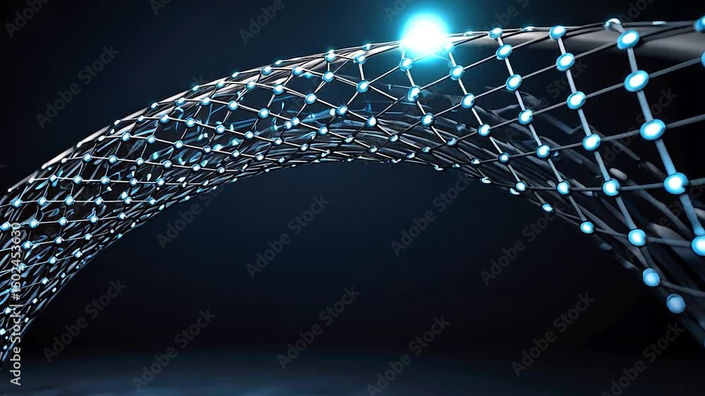 Poster Abstract representation of a network structure.