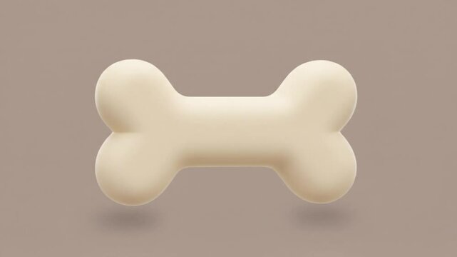 A close up of a white abstract shape with four rounded sections on a plain light brown background view