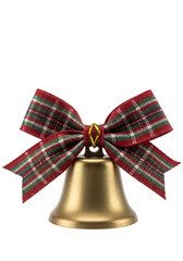Christmas bell with red and green bow