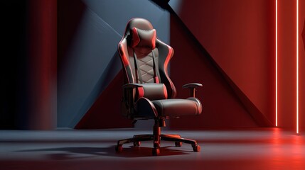 Modern gaming chair in a dynamic studio setting