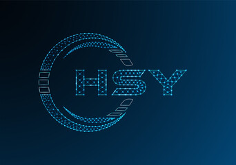 HSY low poly letter logo vector design. HSY lower poly logo design.