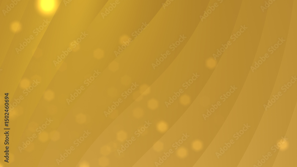 Poster gold abstract background with diagonal lines and light effects.