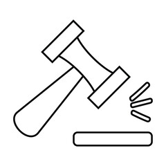 judge gavel icon vector. gavel icon vector