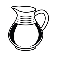 pitcher of- iquid beverage vector