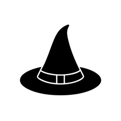 Witch Hat Icon Vector Flat and Clean Look Isolated
