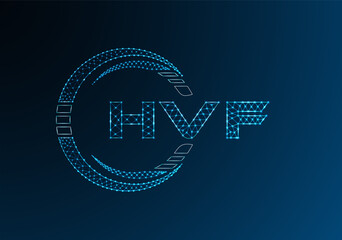 HVF low poly letter logo vector design. HVF lower poly logo design.