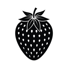 strawberry fruit vector icon