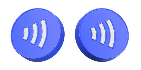 contactless payment button 3d rendering