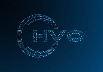 HVO low poly letter logo vector design. HVO lower poly logo design.
