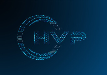 HVP low poly letter logo vector design. HVP lower poly logo design.