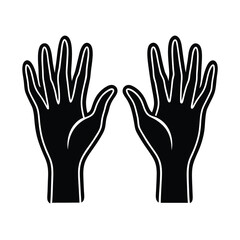 two black hands silhouette
