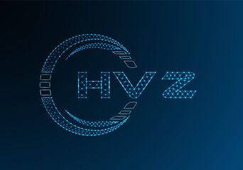 HVZ low poly letter logo vector design. HVZ lower poly logo design.