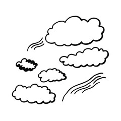  floating ink clouds and fragmented brush lines su.eps