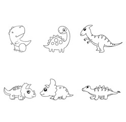 beautiful dinosaur vector images