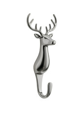 Silver deer wall hook