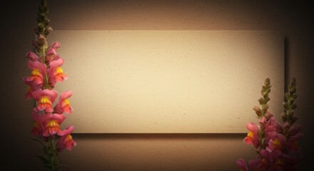 Flower Frame with Pink Snapdragon Floral Arrangement